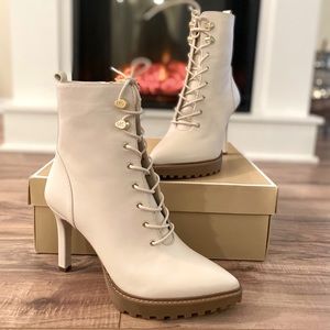 Kyle Lace Up Booty Lt Cream